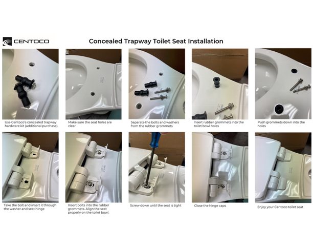 Concealed Trapway Toilet Seat Installation